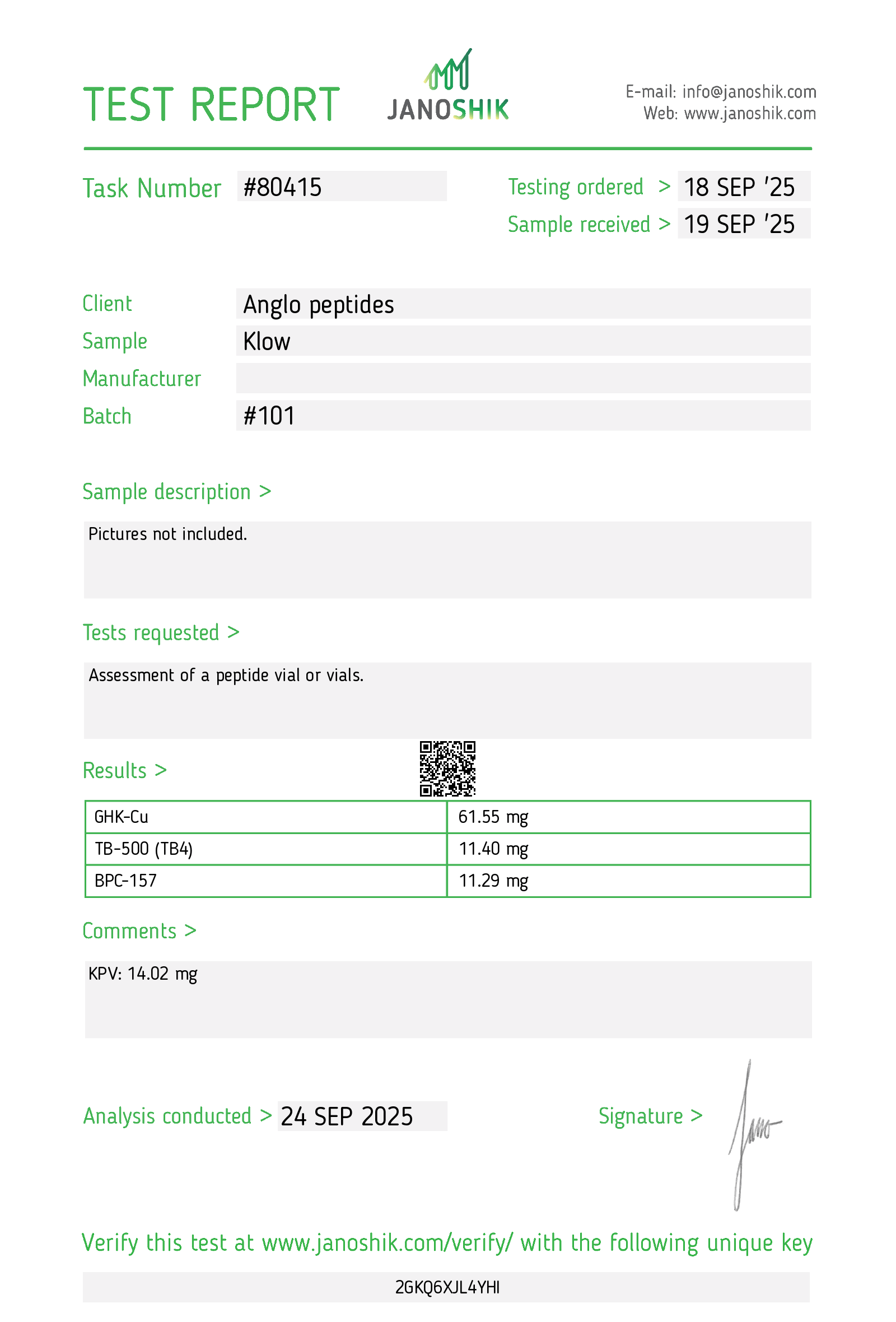Klow Blend 80mg Vial BATCH 108 Research Peptide - Image 6