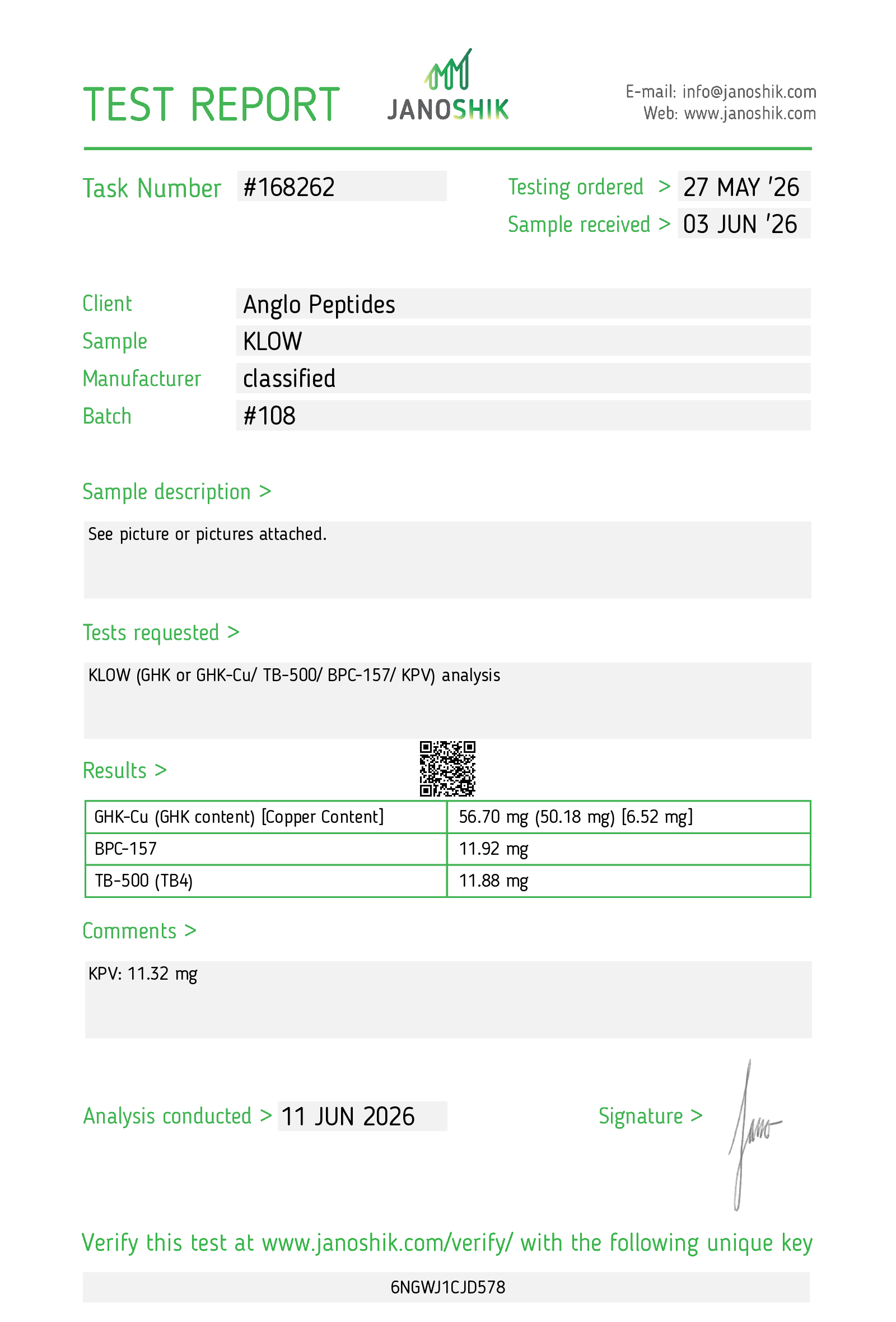 Klow Blend 80mg Vial BATCH 108 Research Peptide - Image 2