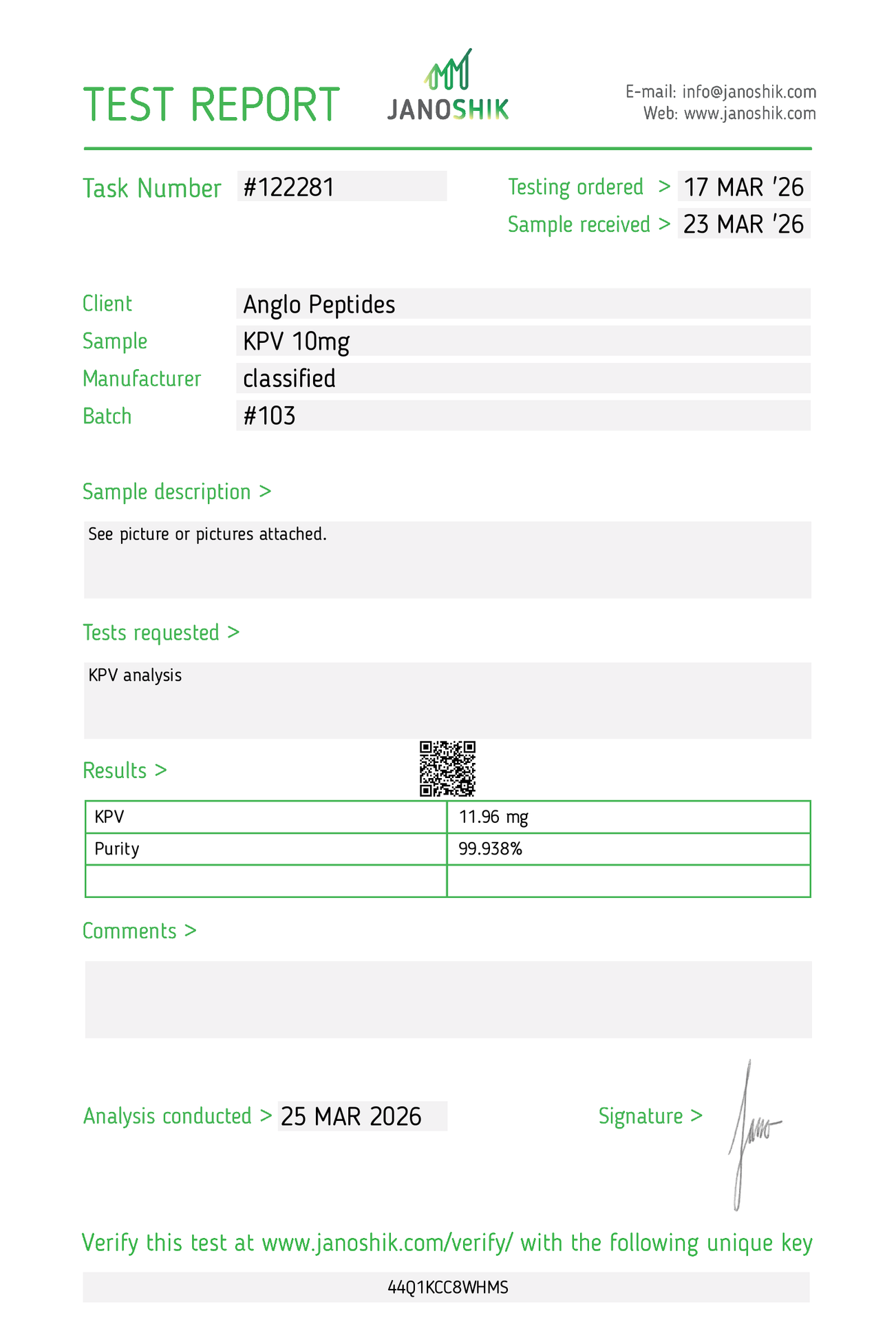 KPV– 10mg Research Peptide (BATCH 104) - Image 4