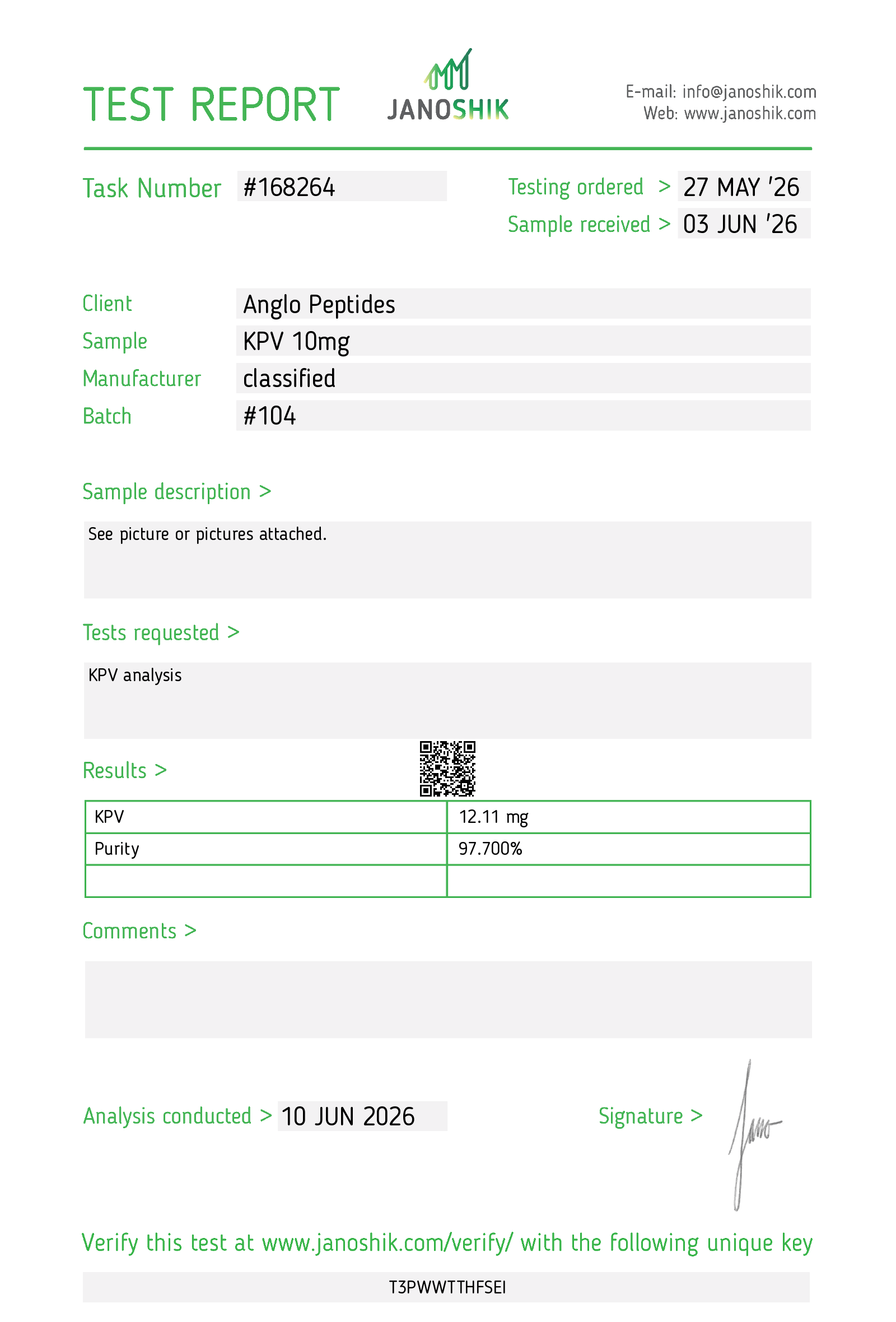 KPV– 10mg Research Peptide (BATCH 104) - Image 2